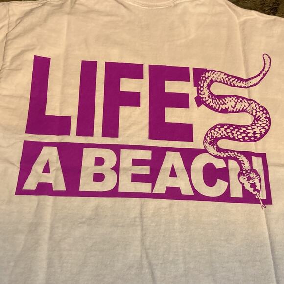 NWT Life’s A Beach Ombré Short Sleeve Tee Sz Small - Picture 8 of 9